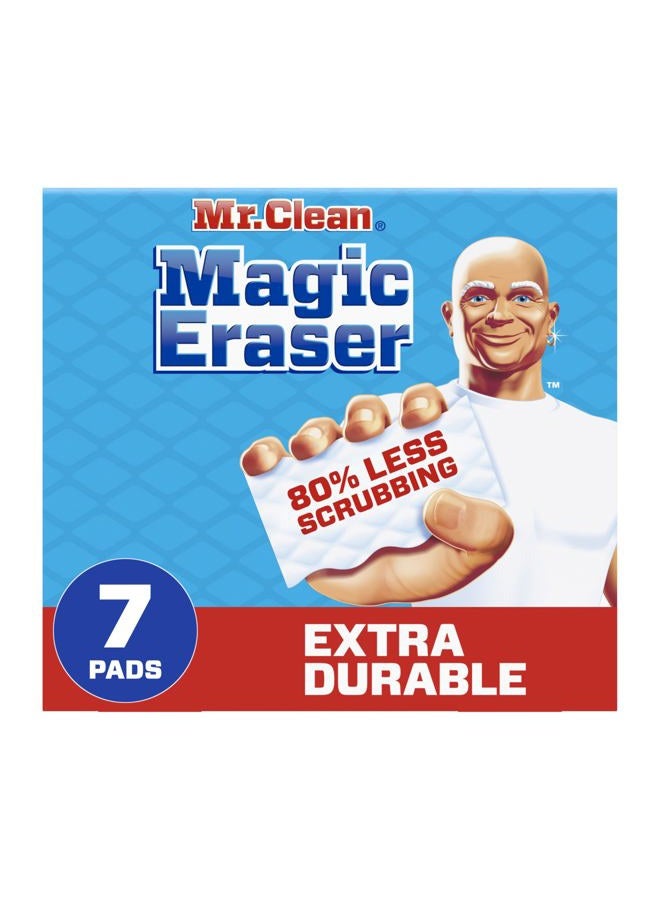 Mr Clean Magic Eraser, All Purpose Cleaner, Cleaning Scrubber, Wall Cleaner, Sneaker Cleaner, Kitchen, Bathroom, Shower Cleaning Supplies, Melamine Sponge, Cleaning Pads, Extra Durable, 7ct - Image 1